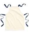 W362 Westford Mill Fairtrade Kids Craft Apron Natural / French Navy colour image